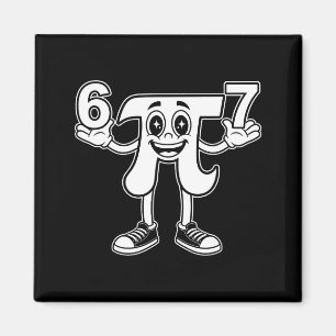 Grappige dag 3.14 symbool 67 meme wiskunde grap ge magneet
