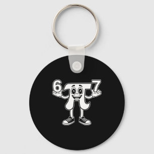 Grappige dag 3.14 symbool 67 meme wiskunde grap ge sleutelhanger