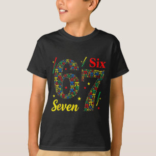 Grappige dag 3.14 symbool 67 meme wiskunde grap ge t-shirt