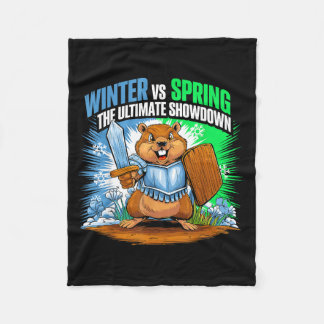 Grappige Dag Bosmarmot Winter Lente Sarcastisch Ma Fleece Deken