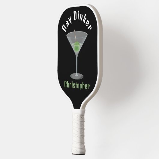 Grappige dag Dinker Gepersonaliseerde Pickleballti Pickleball Paddle (Links)