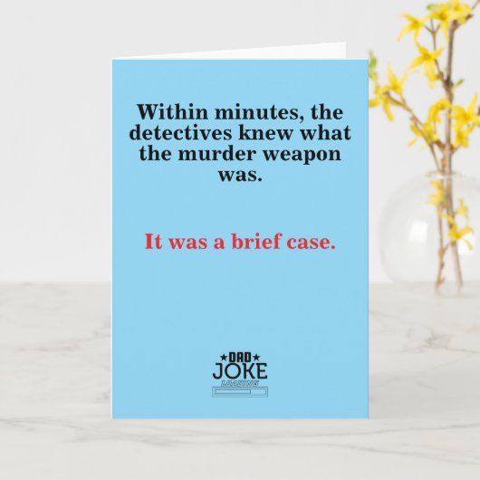 Grappige dag grap kaart (Gele Bloem)