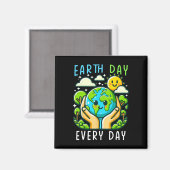 Grappige Dag van de Aarde Red de planeet Schattige Magneet (Voorkant / Achterkant)