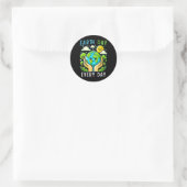 Grappige Dag van de Aarde Red de planeet Schattige Ronde Sticker (Tas)