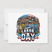 Grappige Dag van de Arbeid Happy American Labor Da (Achterkant)