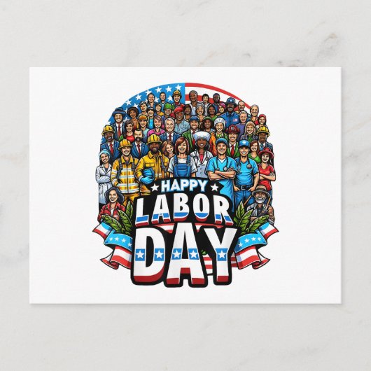 Grappige Dag van de Arbeid Happy American Labor Da Briefkaart (Voorkant)