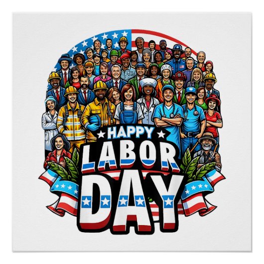 Grappige Dag van de Arbeid Happy American Labor Da Perfect Poster (Voorkant)