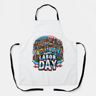 Grappige Dag van de Arbeid Happy American Labor Da Schort