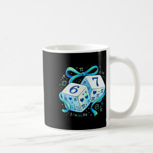 Grappige dag wiskunde 67 zes zeven dobbelstenen 6 koffiemok