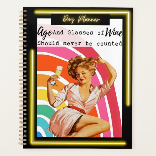 Grappige dagplanner/agenda voor vrouwen Sassy-Wine Planner (Voorkant)