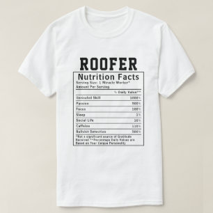Grappige Dakdekker Voedingsfeiten Personeelslid Ca T-shirt