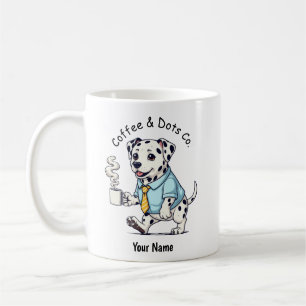 Grappige Dalmatiër Hond Zakelijke Pak Koffie Koffiemok