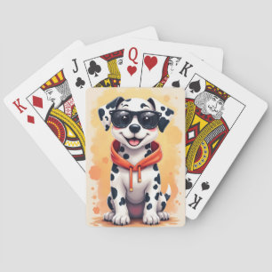 Grappige Dalmatiër Kawaii Hond Pokerkaarten