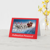 Grappige Dalmatiër Kerstvakantie  Kaart (Gele Bloem)