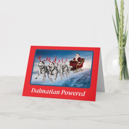 Grappige Dalmatiër Kerstvakantie  Kaart (Voorkant)