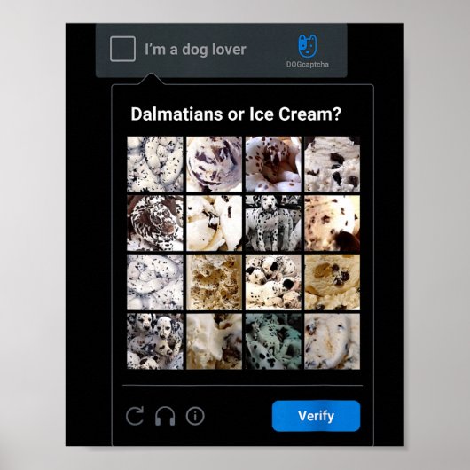 Grappige Dalmatiër Of Ijsje Meme Hond Moeder Hond Poster (Voorkant)