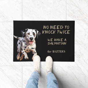 Grappige Dalmatische Hond Geen behoefte om twee ke Deurmat