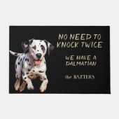 Grappige Dalmatische Hond Geen behoefte om twee ke Deurmat (Voorkant)