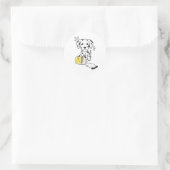 Grappige Dalmatische hond gemorste mayonaise Ronde Sticker (Tas)