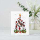 Grappige Dalmatische hond Kerstboom Cadeau Kaart (Staand voorkant)