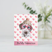 Grappige Dalmatische hond wees mijn Valentijnshond Feestdagenkaart (Staand voorkant)