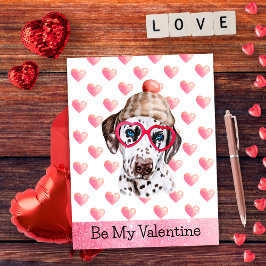 Grappige Dalmatische hond wees mijn Valentijnshond Feestdagenkaart