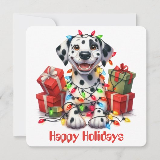 Grappige Dalmatische kerstkaart (Voorkant)