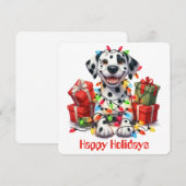 Grappige Dalmatische kerstkaart (Voorkant / Achterkant)