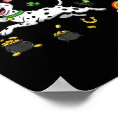 Grappige Dalmatische klaver St. Patrick's Day vrou Poster (Hoek)
