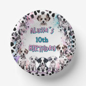 Grappige Dalmatische Puppy Verjaardagsfeestje Papieren Kommen (Voorkant)
