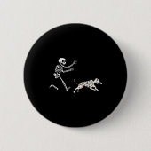 Grappige Dalmatische ren skelet Halloween Ronde Button 5,7 Cm (Voorkant)