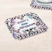 Grappige Dalmatische Waterverf Verjaardag Kartonnen Onderzetters (Gekanteld)