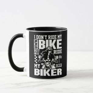 Grappige dame rijder Ik rijd niet mijn eigen fiets Mok
