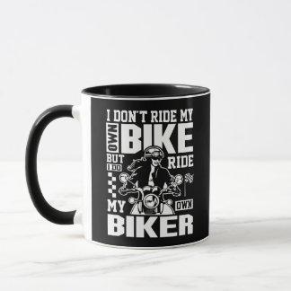 Grappige dame rijder Ik rijd niet mijn eigen fiets Mok