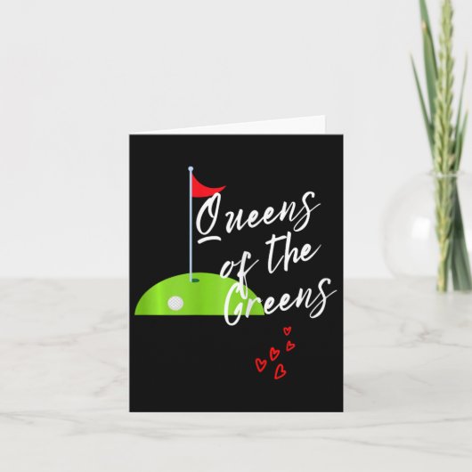 Grappige Dames Golf Groenen Vrouwen Queens Love Go Kaart (Voorkant)