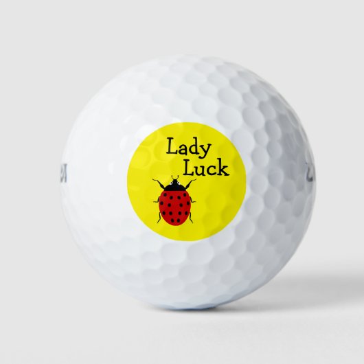 Grappige dames lieveheersbeestje thema golfballen (Voorkant)