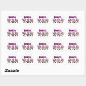 Grappige Dancing Bunco Dice Ronde Sticker (Vel)