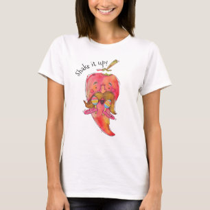 Grappige Dancing Chili Pepper T-shirt