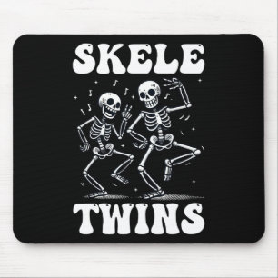 Grappige Dancing Skeletons Twins Halloween Kerstmi Muismat