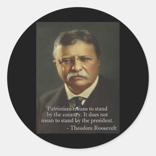 Grappige Dank Meme Design Theodore 'Roosevelt Meme Ronde Sticker (Voorkant)