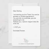 Grappige Dankjewel Kaarten, Liefdes Harten & Rode Bedankkaart (Achterkant)