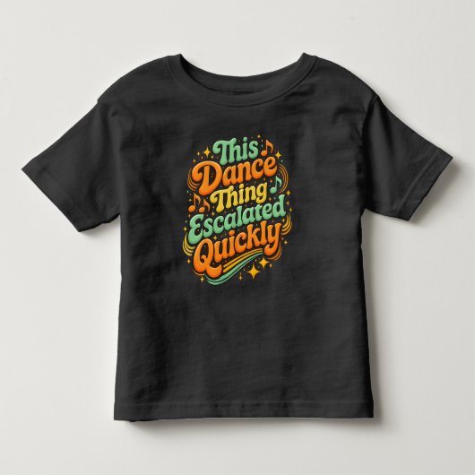 Grappige Dans Escaleerde Snel Feest Humor Kinder Shirts (Voorkant)