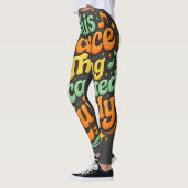 Grappige Dans Escaleerde Snel Feest Humor Leggings (Links)