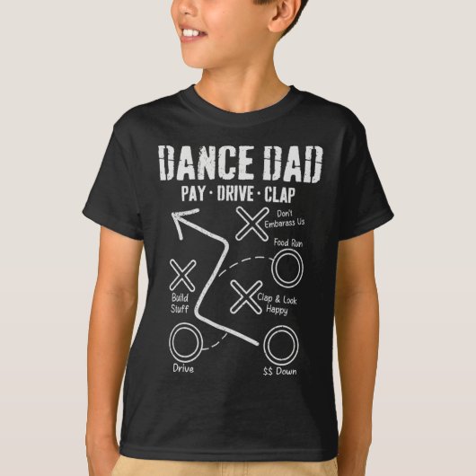 Grappige Dans Pap Competitie Trotse Dans Pap Vader T-shirt (Voorkant)