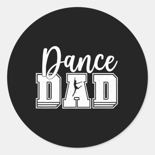 Grappige Dans Papa Trotse Danser Dansende Vaders D Ronde Sticker (Voorkant)