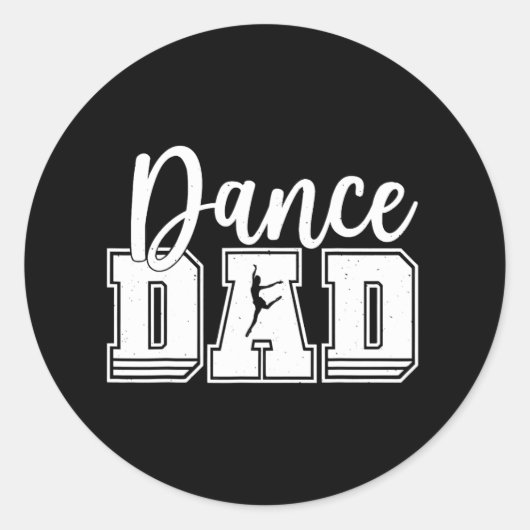 Grappige Dans Papa Trotse Danser Dansende Vaders D Ronde Sticker (Voorkant)