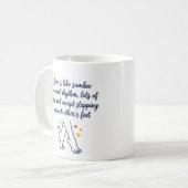 Grappige danscitaten voor koppels koffiemok (Voorkant links)