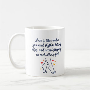 Grappige danscitaten voor koppels koffiemok
