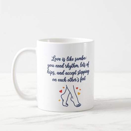 Grappige danscitaten voor koppels koffiemok (Links)