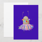 Grappige dansende aardappel kaart (Voorkant / Achterkant)